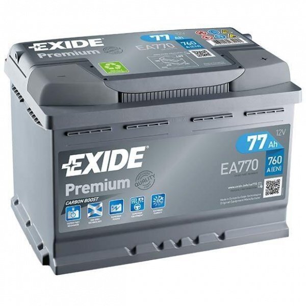 Aku EXIDE Premium EA770 77Ah 760 A EN 12V hind ja info | Autoakud | hansapost.ee