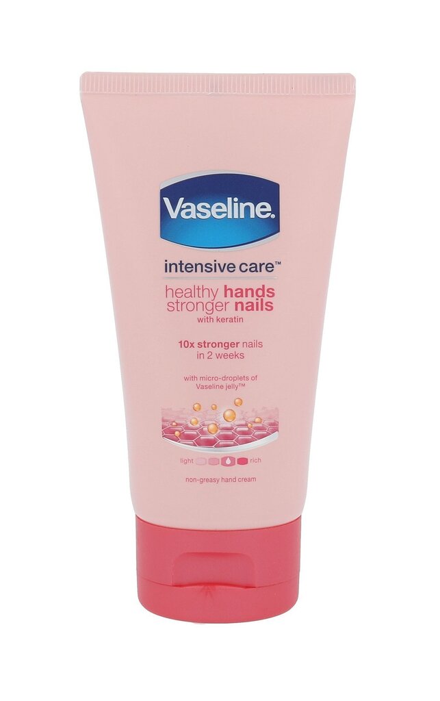 Käte- ja küünekreem Vaseline Intensive Care Healthy Hands Stronger Nails 75 ml цена и информация | Kehakreemid, kehaõlid ja losjoonid | hansapost.ee