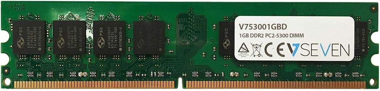V7 DDR2 1GB, 667MHz, CL5 (V753001GBD) цена и информация | Operatiivmälu | hansapost.ee
