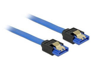 Delock Cable SATA 6 Gb/s receptacle straight->SATA receptacle straight 50cm blue hind ja info | Juhtmed ja kaablid | hansapost.ee