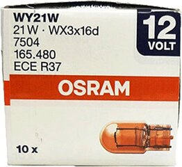 Автомобильная лампа OS7504 Osram OS7504 WY21W 21W 12V (10 шт) цена и информация | Автомобильные лампочки | hansapost.ee