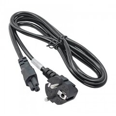 Toitejuhe Akyga Power Cord AK-NB-01A sülearvutitele IEC C5 250V / 50Hz 1,5m hind ja info | Juhtmed ja kaablid | hansapost.ee