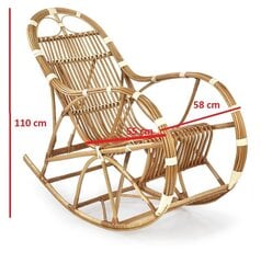Кресло-качалка Halmar Rocco, коричневый цена и информация |  Садовые стулья, кресла, пуфы | hansapost.ee