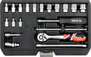 Tööriistakomplekt 20 tk 1/4" CrV Yato YT-14491 hind ja info | Käsitööriistad | hansapost.ee