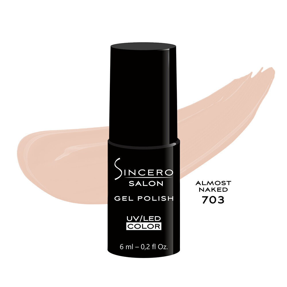 Geelküünelakk "Sincero Salon", 6ml, ALMOST NAKED, 703 hind ja info | Küünelakid ja küünelakieemaldajad | hansapost.ee