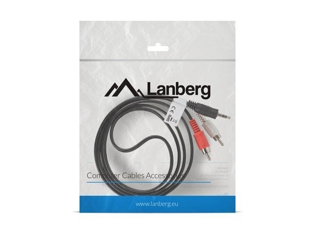 Lanberg, MiniJack 3,5 mm - 2 x RCA, 1,5 m hind ja info | Juhtmed ja kaablid | hansapost.ee