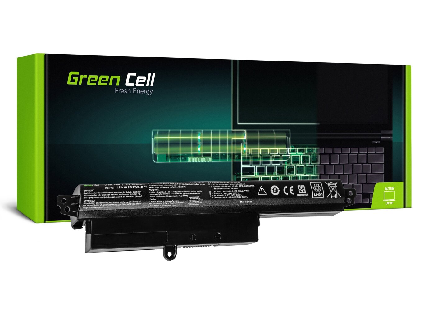 Sülearvuti aku Green Cell Laptop Battery for Asus X200 X200C X200CA X200L X200LA X200M X200MA K200MA VivoBook F200 F200C hind ja info | Sülearvuti akud | hansapost.ee