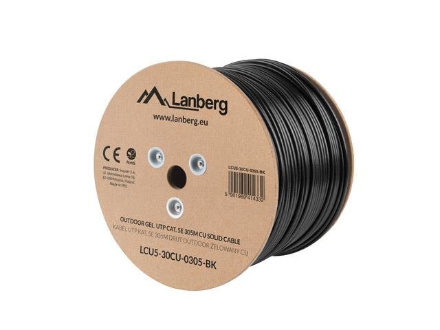 Kaabel Lanberg Cat5e, 305 m hind ja info | Juhtmed ja kaablid | hansapost.ee