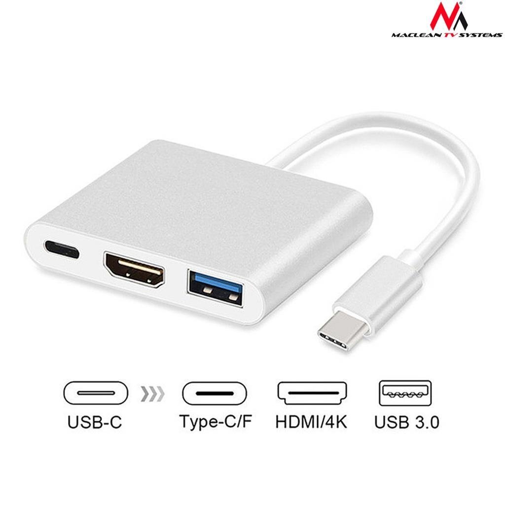 Adapter Maclean MCTV-840, Type-C-HDMI цена и информация | USB adapterid ja jagajad | hansapost.ee