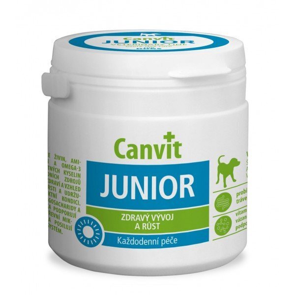 Vitamiinid koertele Canvit Junior, N 100, 100 g hind ja info | Vitamiinid ja parasiiditõrje | hansapost.ee