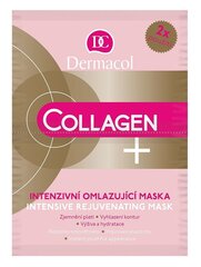 Noorendav näomask Dermacol Collagen + 2 x 8 g цена и информация | Маски для лица, патчи для глаз | hansapost.ee