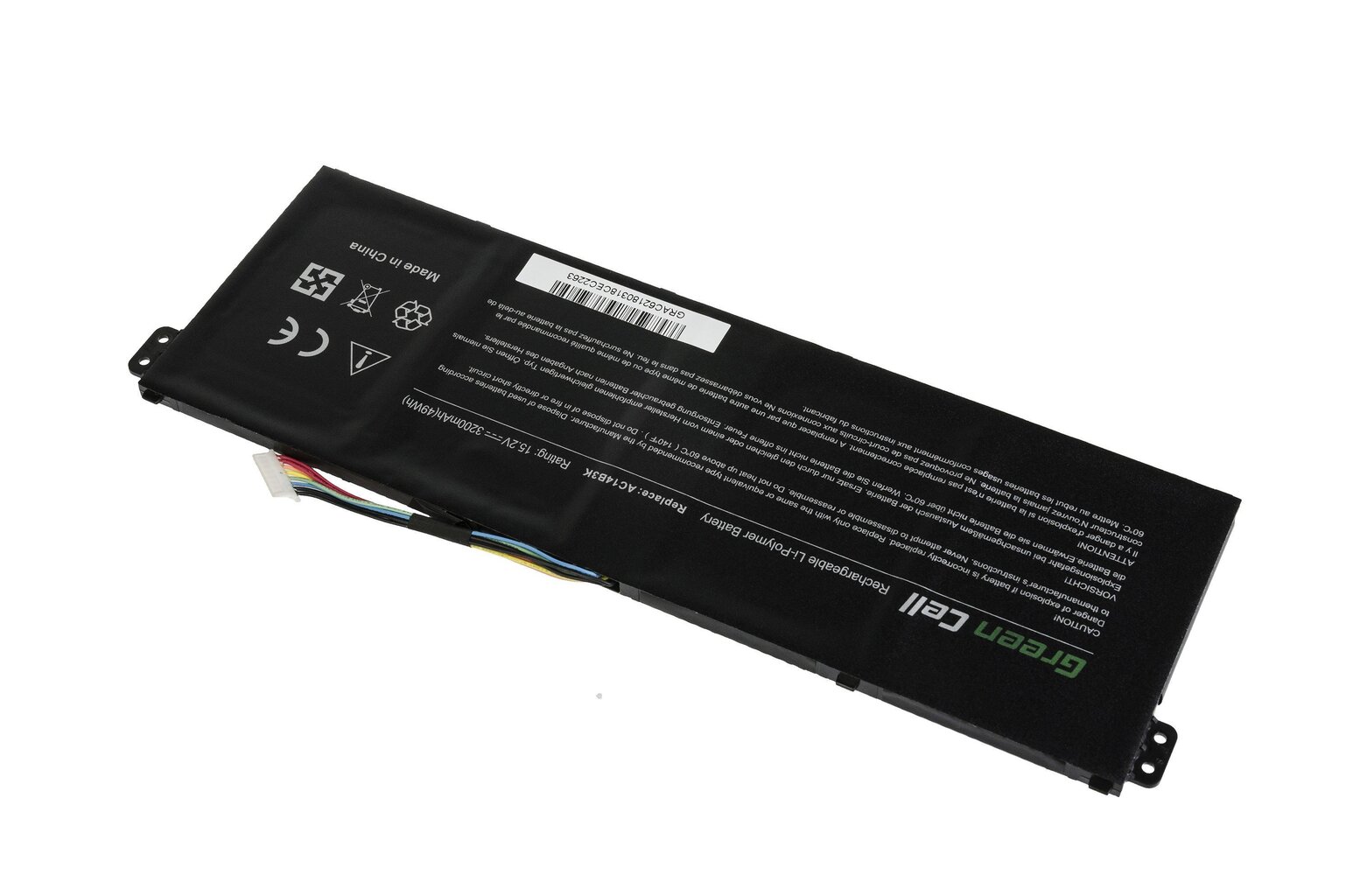 Sülearvuti aku Green Cell Laptop Battery for Acer Aspire 5 A515 A517 E15 ES1-512 ES1-533 R5-571T V3-372 Nitro 5 AN515-51 hind ja info | Sülearvuti akud | hansapost.ee