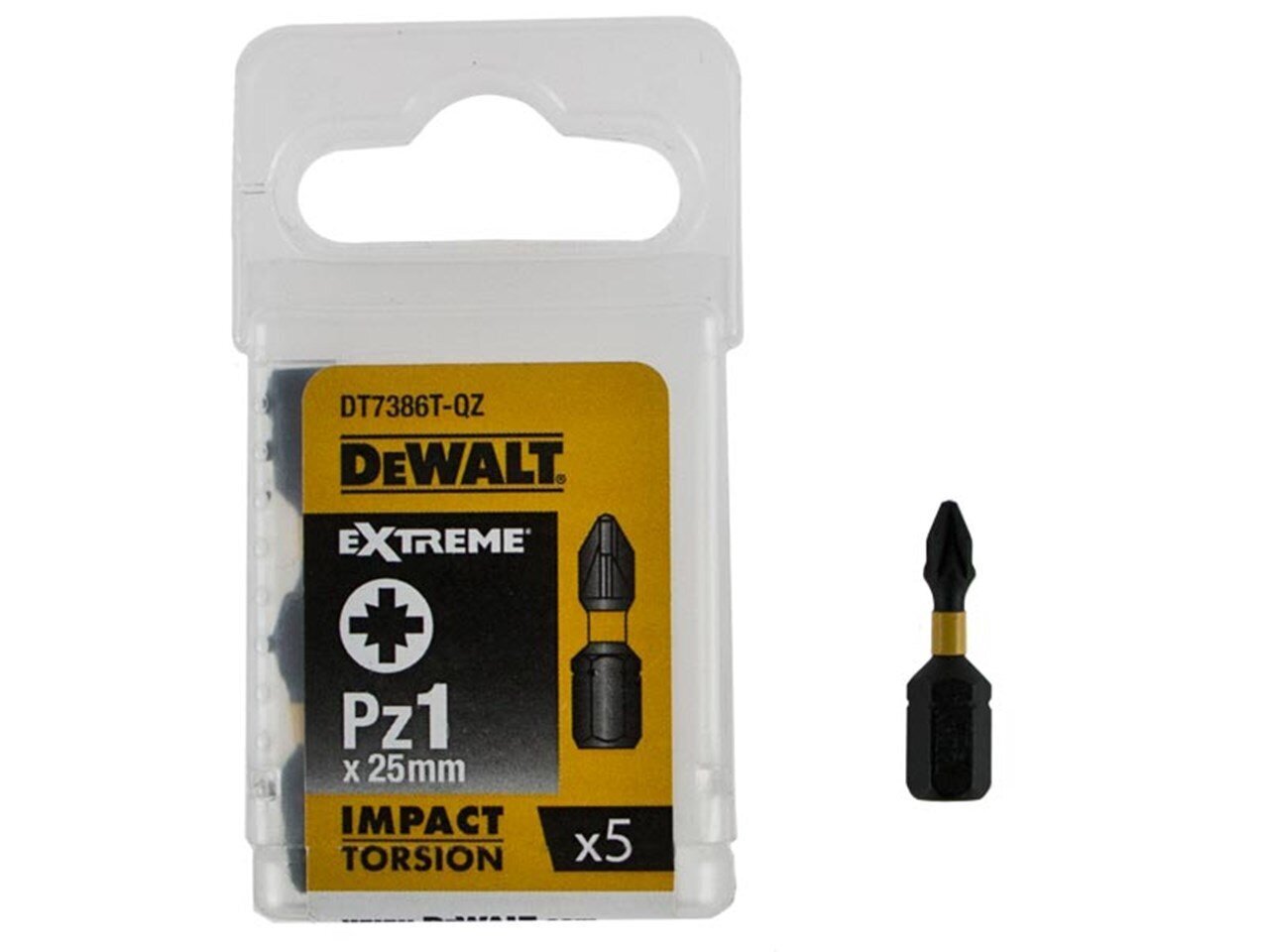 Lööktrelli otsikute komplekt Dewalt 25mm Torsion Pz1 - DT7386T, 5 tk hind ja info | Käsitööriistad | hansapost.ee