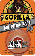 Teip Gorilla Mounting Clear 1,5m hind ja info | Gorilla Remondikaubad, sanitaartehnika ja kütteseadmed | hansapost.ee