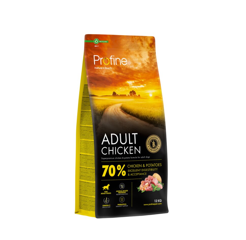 Profine Dog kana ja kartuliga Adult Chicken & Potatoes, 12 kg price and information | Koerte kuivtoit ja krõbinad | hansapost.ee