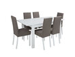 2 tooli komplekt VKRM 2, pruun/valge hind ja info | Köögitoolid, söögitoolid | hansapost.ee