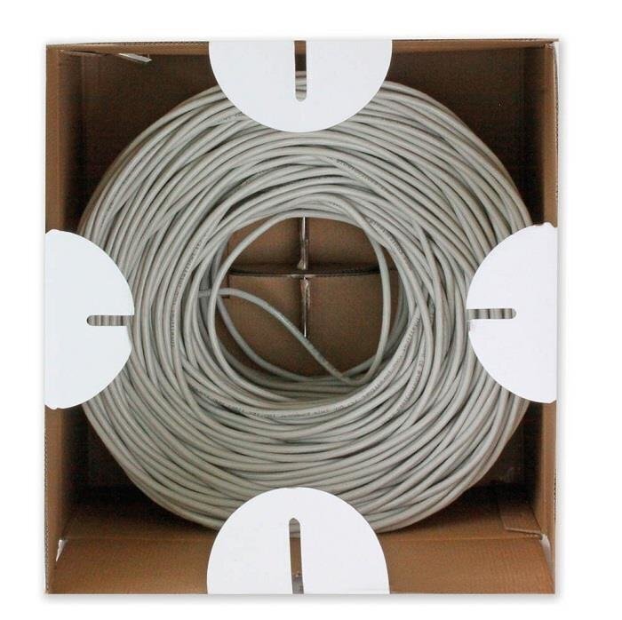 Võrgukaabel Techly Cat6 UTP, 305m, hall, SOHO CCA hind ja info | Juhtmed ja kaablid | hansapost.ee