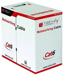 Võrgukaabel Techly Cat6 UTP, 305m, hall, SOHO CCA hind ja info | Juhtmed ja kaablid | hansapost.ee