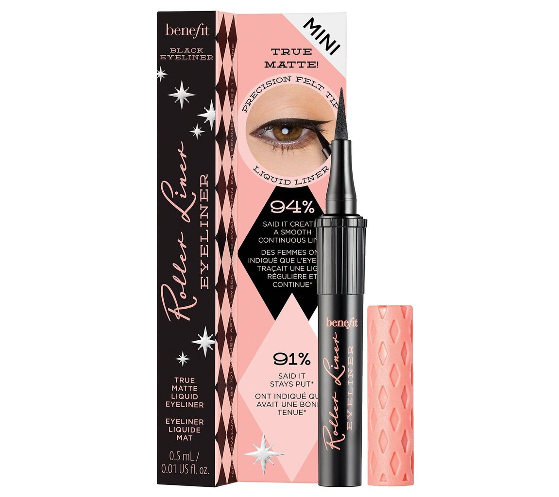 Vedel silmalainer Benefit Roller 1 ml, Black цена и информация | Lauvärvid, ripsmetušid ja silmapliiatsid | hansapost.ee