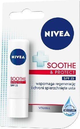 Huulepalsam Nivea Soothe & Protect, 4,8 g цена и информация | Huulekosmeetika | hansapost.ee