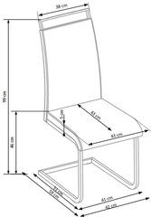 Комплект из 4-х стульев Halmar K348, серый цена и информация | Стулья для кухни и столовой | hansapost.ee