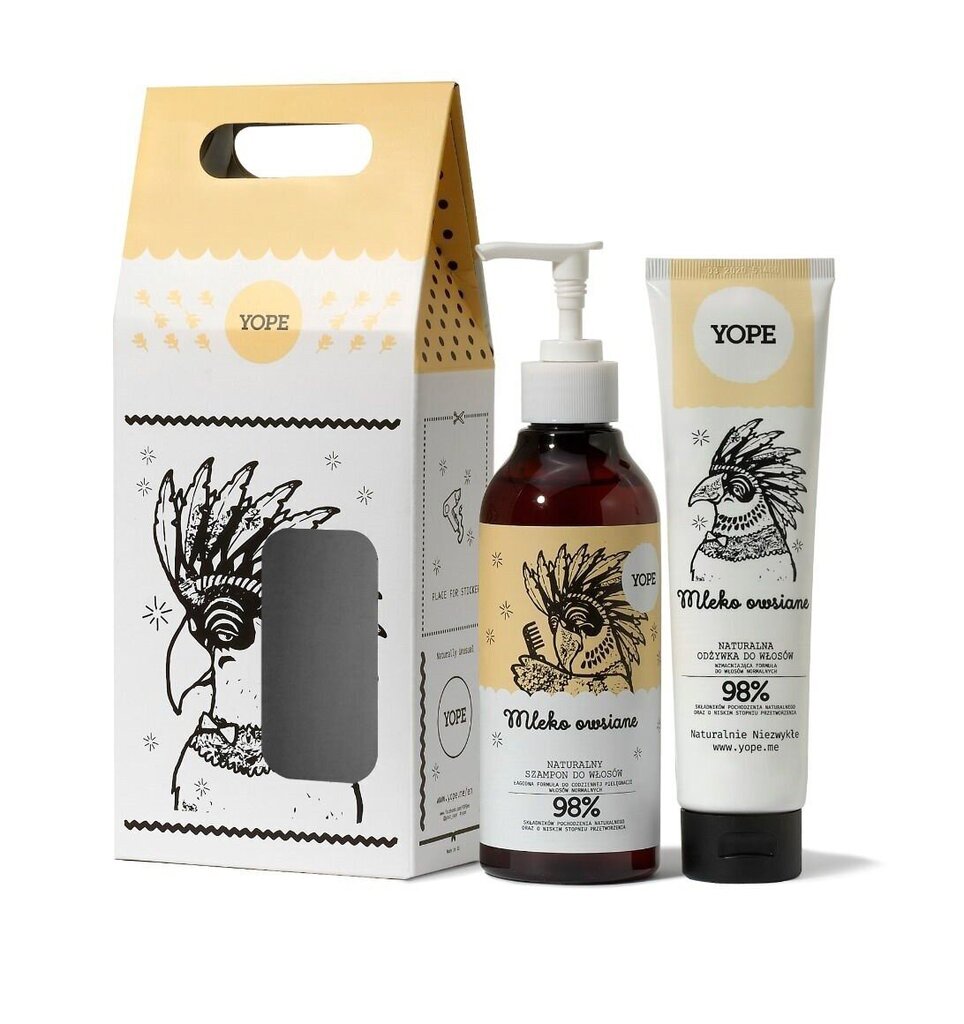 Juuksehooldustoodete komplekt Yope Mleko Owsiane: šampoon 300 ml + palsam 170 ml hind ja info | Šampoonid | hansapost.ee