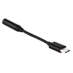 Адаптер USB Type C на мини jack 3,5 мм Female, черный цена и информация | Кабели для телефонов | hansapost.ee