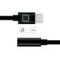 Adapter USB Type C į 3.5 mm mini jack Female, must hind ja info | Mobiiltelefonide kaablid | hansapost.ee