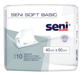 Пеленка Seni Soft, 40x60см, 10 шт. цена и информация | Подгузники, прокладки, одноразовые пеленки для взрослых | hansapost.ee