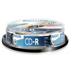 Компакт-диск Philips CD-R 80 700MB CAKE BOX, 10 шт. цена и информация | Виниловые пластинки, CD, DVD | hansapost.ee