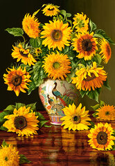 Pusle Castorland Puzzle Sunflowers in a Peacock Vase, 1000-osaline hind ja info | Pusled lastele ja täiskasvanutele | hansapost.ee