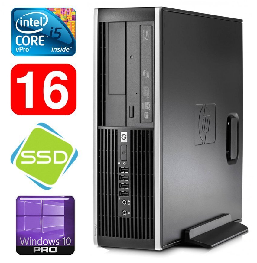 HP 8100 Elite SFF i5-650 16GB 120SSD DVD WIN10Pro цена и информация | Lauaarvutid | hansapost.ee