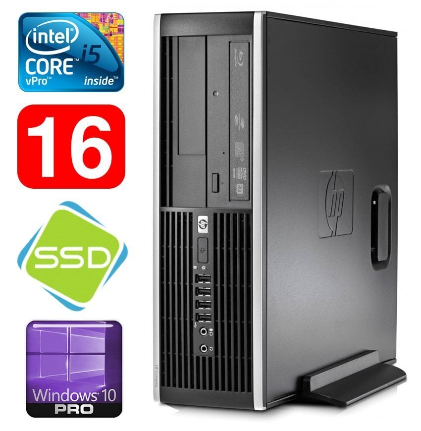 HP 8100 Elite SFF i5-650 16GB 120SSD DVD WIN10Pro hind ja info | Lauaarvutid | hansapost.ee