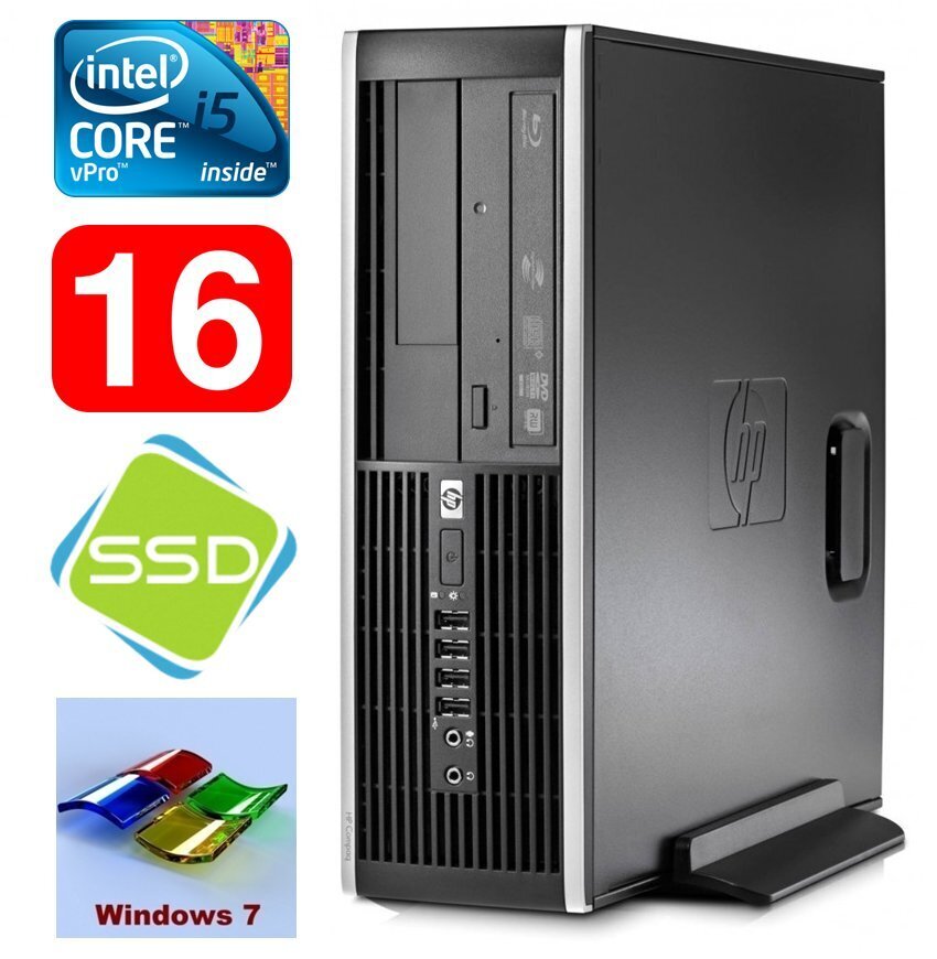 HP 8100 Elite SFF i5-650 16GB 120SSD DVD WIN7Pro hind ja info | Lauaarvutid | hansapost.ee