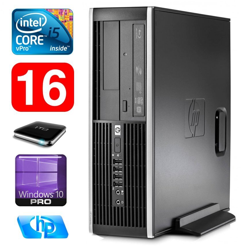 HP 8100 Elite SFF i5-650 16GB 1TB DVD WIN10Pro hind ja info | Lauaarvutid | hansapost.ee