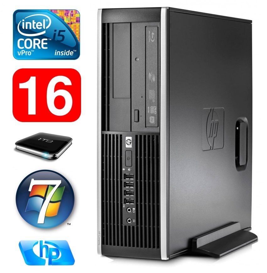 HP 8100 Elite SFF i5-650 16GB 1TB DVD WIN7Pro hind ja info | Lauaarvutid | hansapost.ee