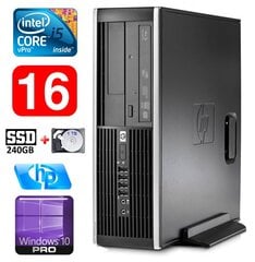 HP 8100 Elite SFF i5-650 16GB 240SSD+1TB DVD WIN10Pro hind ja info | Lauaarvutid | hansapost.ee