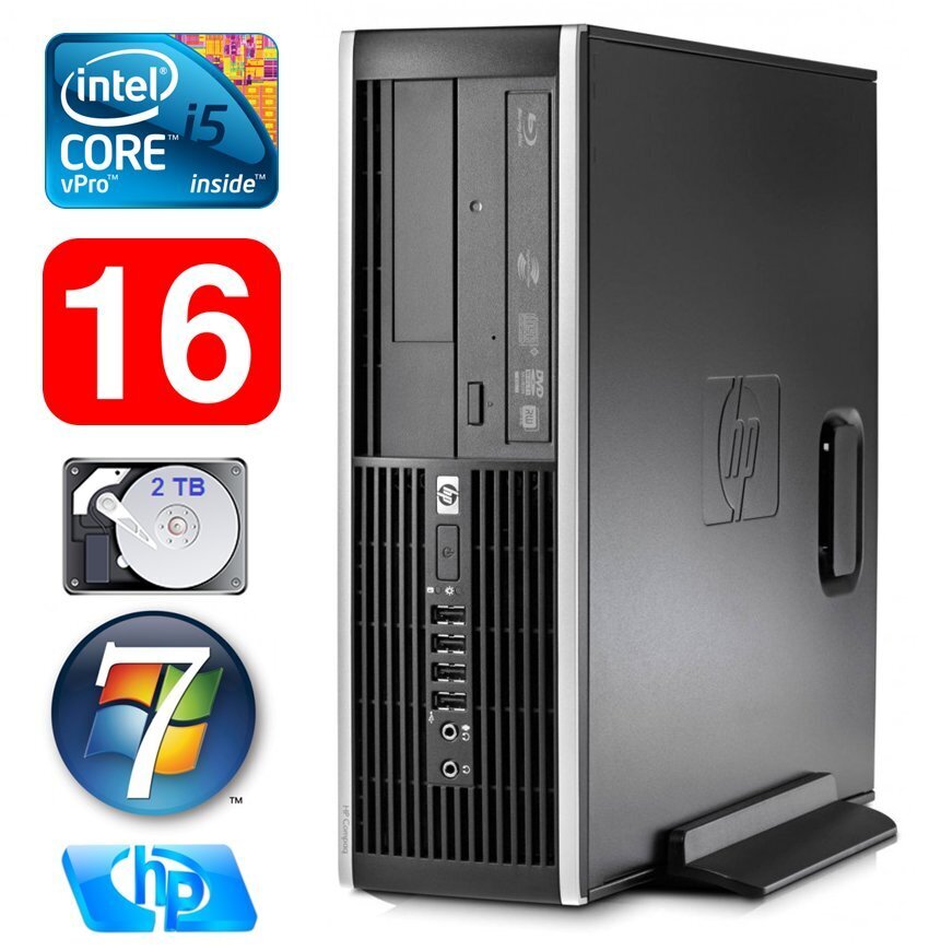 HP 8100 Elite SFF i5-650 16GB 2TB DVD WIN7Pro hind ja info | Lauaarvutid | hansapost.ee