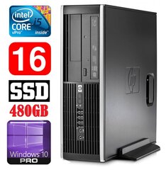 HP 8100 Elite SFF i5-650 16GB 480SSD DVD WIN10Pro цена и информация | Стационарные компьютеры | hansapost.ee