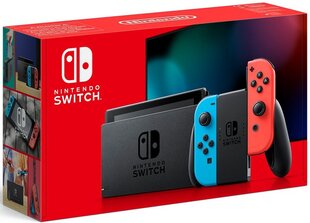 Mängukonsool Nintendo Switch V2 32GB, sinine/punane + Joy-Con juhtpuldid hind ja info | Mängukonsoolid | hansapost.ee