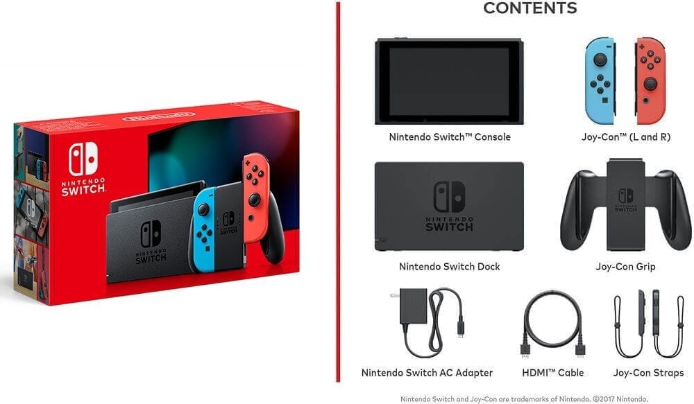 Mängukonsool Nintendo Switch V2 32GB, sinine/punane + Joy-Con juhtpuldid цена и информация | Mängukonsoolid | hansapost.ee