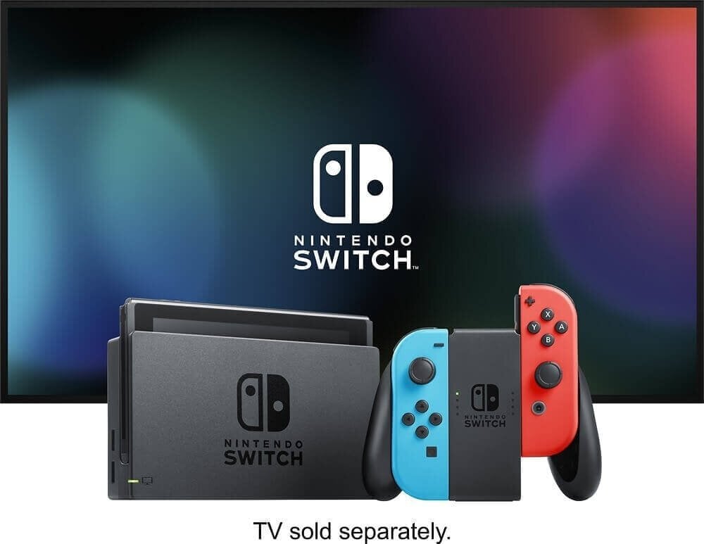 Mängukonsool Nintendo Switch V2 32GB, sinine/punane + Joy-Con juhtpuldid hind ja info | Mängukonsoolid | hansapost.ee