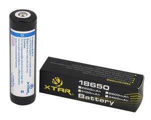 XTAR 18650 аккумулятор 3.7V XTAR litija 2600 mAh в упаковке 1 шт. цена и информация | Батарейки | hansapost.ee