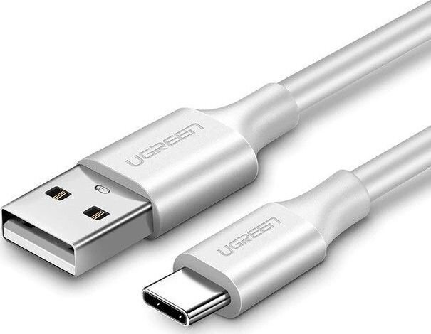 UGREEN Gold-plated USB-C cable 2m White hind ja info | Mobiiltelefonide kaablid | hansapost.ee