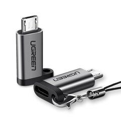 Переходник Ugreen USB Type C на micro USB, серый (50590) цена и информация | Borofone 43757-uniw | hansapost.ee