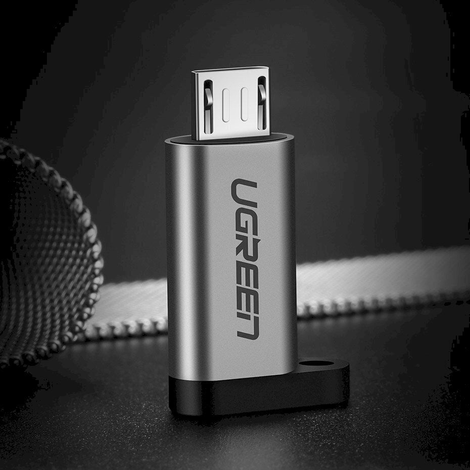 Ugreen USB Type C to micro USB adapter hall (50590) hind ja info | Mobiiltelefonide kaablid | hansapost.ee