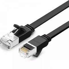 Ugreen lame Etherneti patchcord-kaabel RJ45 Cat 6 UTP 1000 Mbps 1 m must (NW101 50184) hind ja info | Juhtmed ja kaablid | hansapost.ee