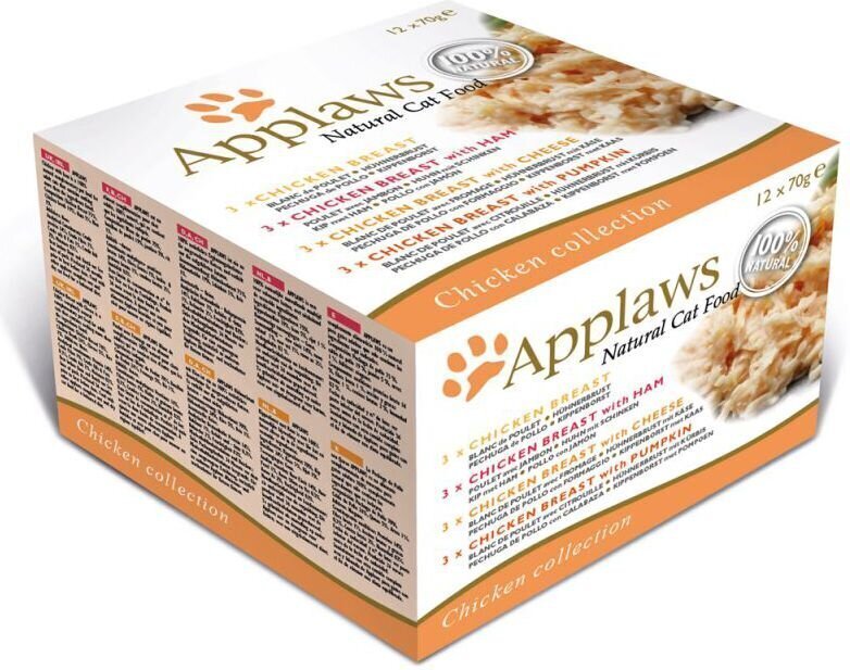 APPLAWS CAT KONSERV/COLLECT.PACK CHICKEN 12 x 70G hind ja info | Kassikonservid | hansapost.ee