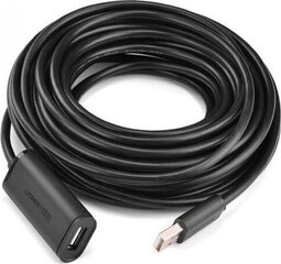 Kabel przedłużający USB 2.0 UGREEN US121, aktywny, 20m (czarny) hind ja info | Mobiiltelefonide kaablid | hansapost.ee