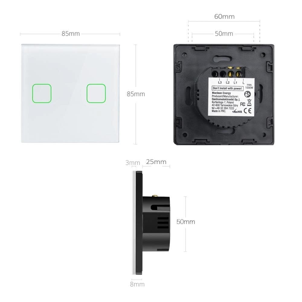 Maclean Touch Light Switch jungiklis hind ja info | Pistikupesad ja lülitid | hansapost.ee